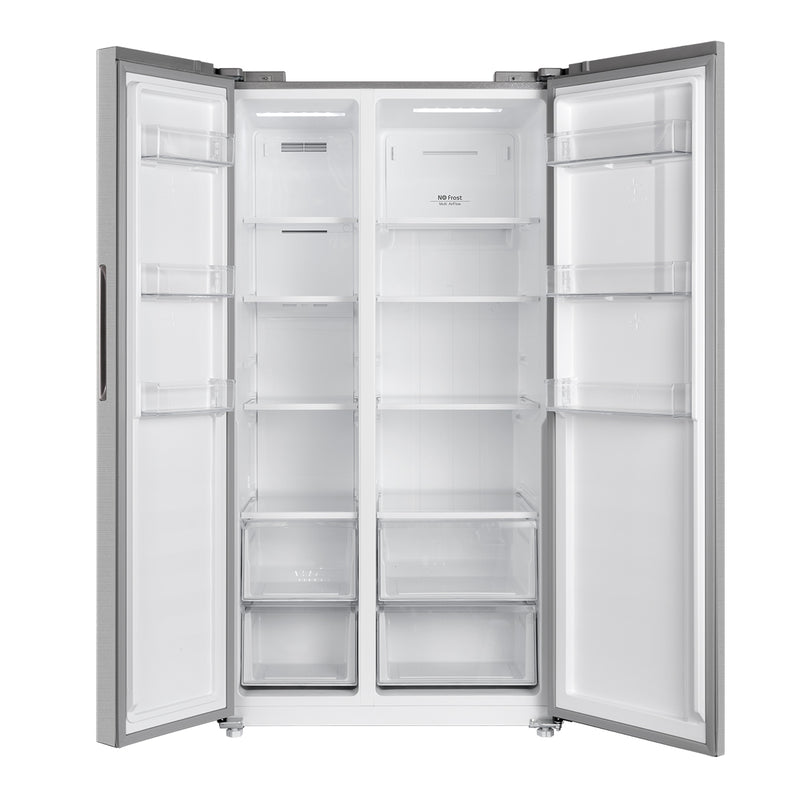 DENKA RS-590FLS Side By Side Refrigerator, Inverter System, Silver