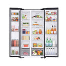 SAMSUNG RS57DG4000B4ME Bespoke AI SBS Refrigerator SmartThings AI Energy 583 L, Black ثلاجة ذكية بتقنية الذكاء الاصطناعي سعة 583 لتر سامسونك