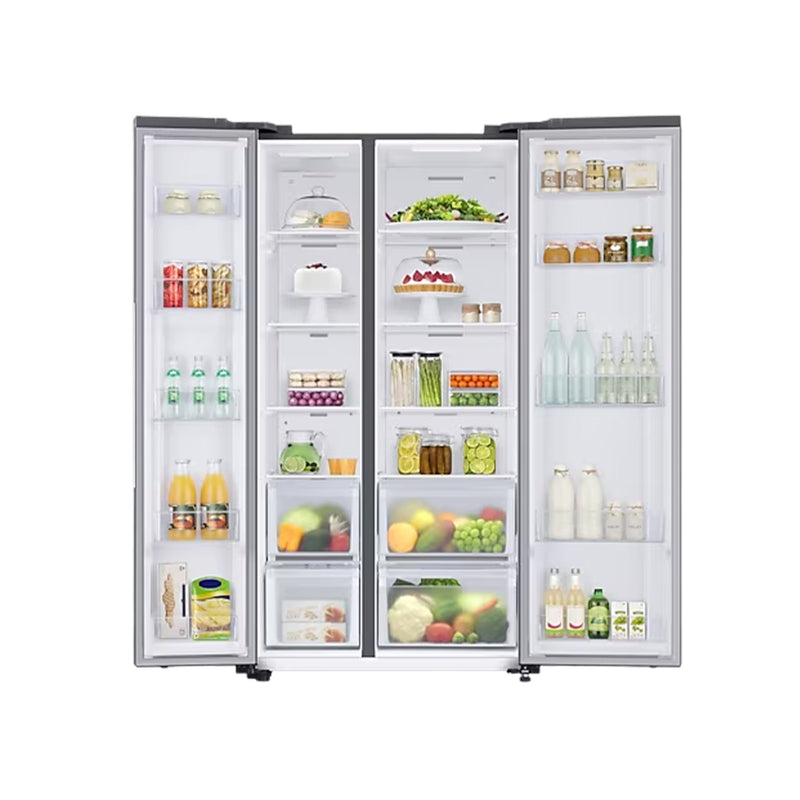 Samsung RS66A8100S9 24ft Side By Side Refrigerator, Silver