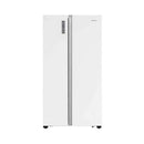 HISENSE RS670N4AWG1 Side by Side Refrigerator, White ثلاجة هاينس
