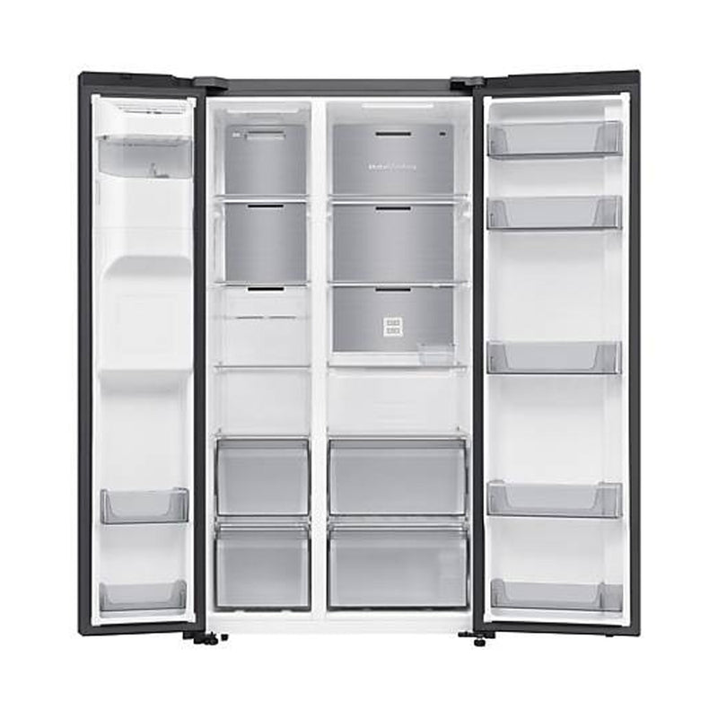 SAMSUNG RS70F64K1FLV Side-by-Side Refrigerator – 660L, Black ثلاجة سامسونك 660 لتر