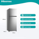 HISENSE RT3N418NAI Top Mount Inverter Refrigerator, 418 Liters, Silver