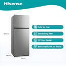 HISENSE RT599N4ASU1 Conventional Refrigerator, 22 ft, Silver