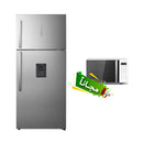 HISENSE RT729N4WSU Top Mount Refrigerator 729L + Free gift H20MOWS3H ثلاجة  ذات حجرة التجميد العلوية سعة 729 لتر + هدية مجانية H20MOWS3H