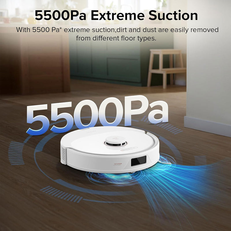 ROBOROCK Q8 Max Robot Vacuum Cleaner, White مكنسة روبوت روبوروك