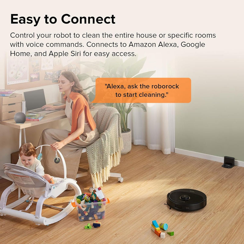 ROBOROCK Q8 Max Robot Vacuum Cleaner, Black مكنسة روبوت روبوروك