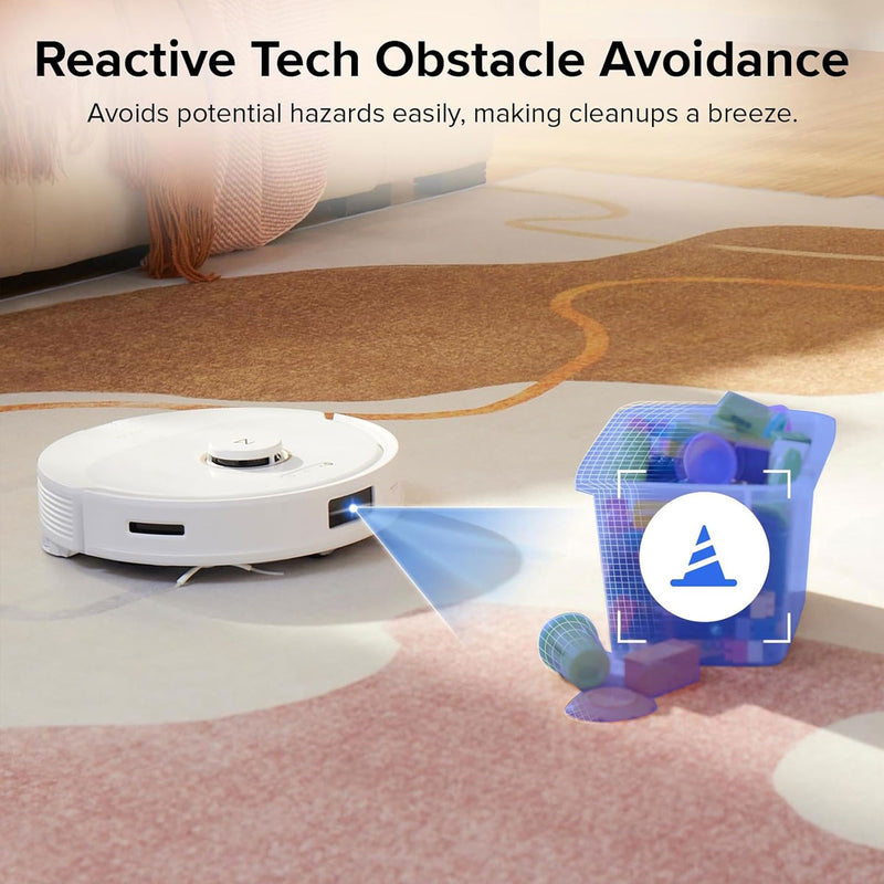 ROBOROCK Q8 Max Robot Vacuum Cleaner, White مكنسة روبوت روبوروك