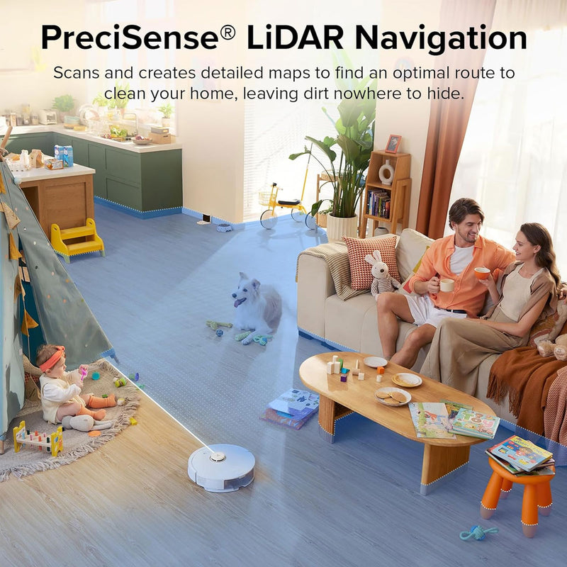 ROBOROCK Q8 Max Robot Vacuum Cleaner, White مكنسة روبوت روبوروك