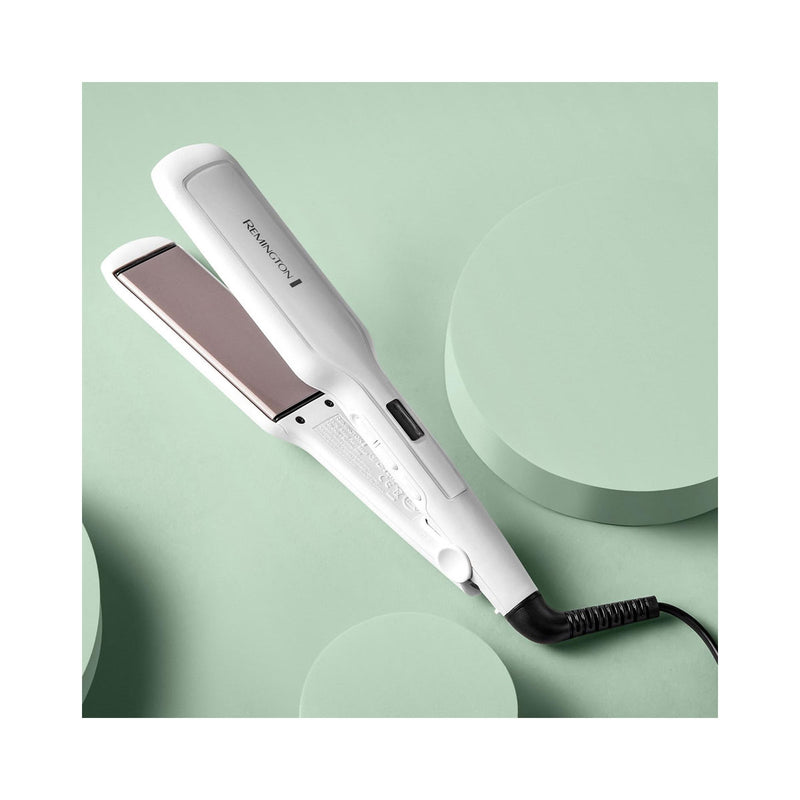 REMINGTON S5527 Pro-Ceramic Extra Wide Plate Hair Straightener , White