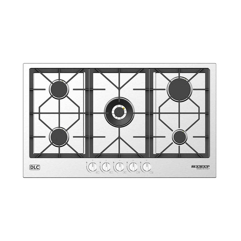 DLC DFS90A Built-In Gas Cooker 5 Burners, Silver