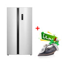 TCL S730SBSSS Side by Side انفيرتر 24 قدم ستنلس فاتح ثلاجة بخاخ + هدية IST-2400BW