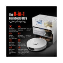ROBOROCK S8MVU02-SCH S8 MaxV Ultra Vacuum mopping robot, White روبوت التنظيف فائق الفراغ