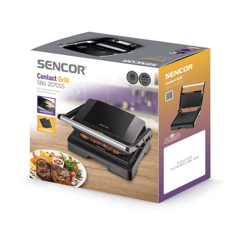 SENCOR SBG 2070SS Contact Grill, Black شواية سنكور
