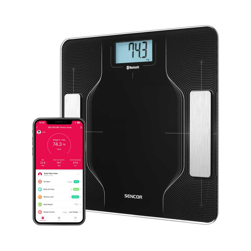 SENCOR SBS 8002BK Smart Fitness Scale, Blac ميزان ذكي رقمي سنكور