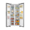 ELRYAN SBS598ASE Side By Side Refrigerator 16ft, Silver ثلاجة 16 قدم الريان