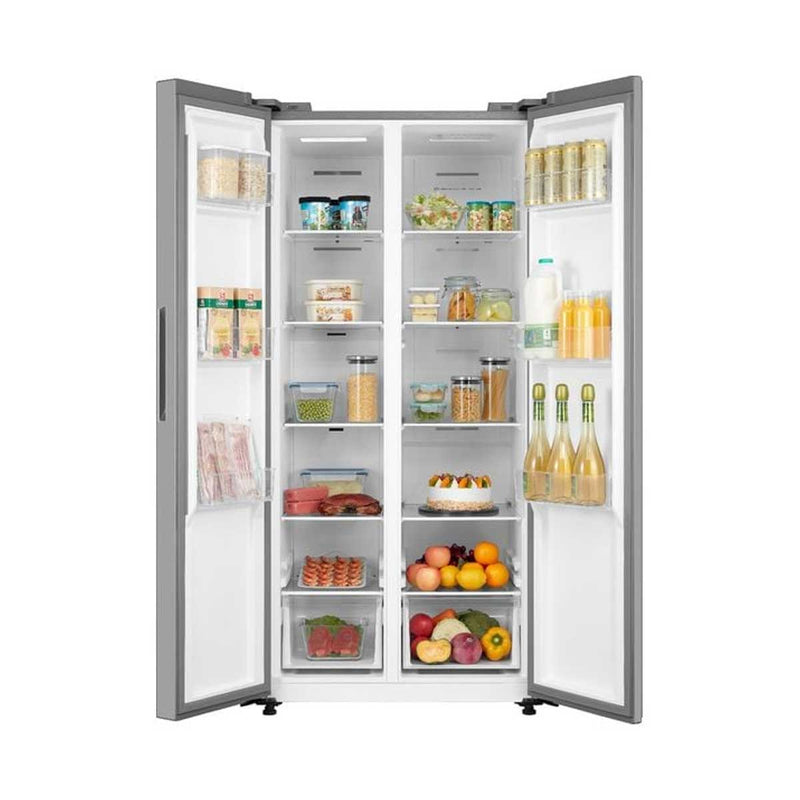 ELRYAN SBS598ASE Side By Side Refrigerator 16ft, Silver ثلاجة 16 قدم الريان