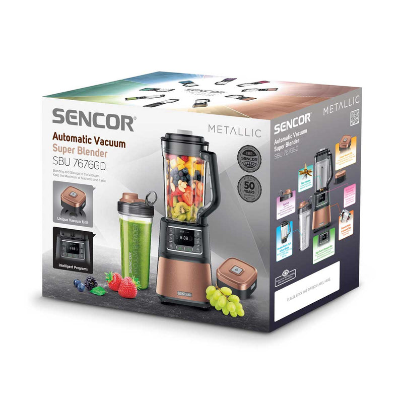 SENCOR SBU 7676GD Pull blender with mug 1.5L 1500W, Gold خلاط مع كوب اضافي سنكور