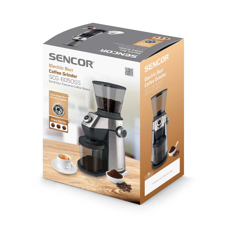 SENCOR SCG 6050SS Coffee Grinder 350g 150W, Silver مطحنة القهوة سنكور