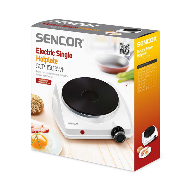 SENCOR SCP 1503WH-EUE4 Electric Single Hotplate, White طباخ كهربائي سنكور