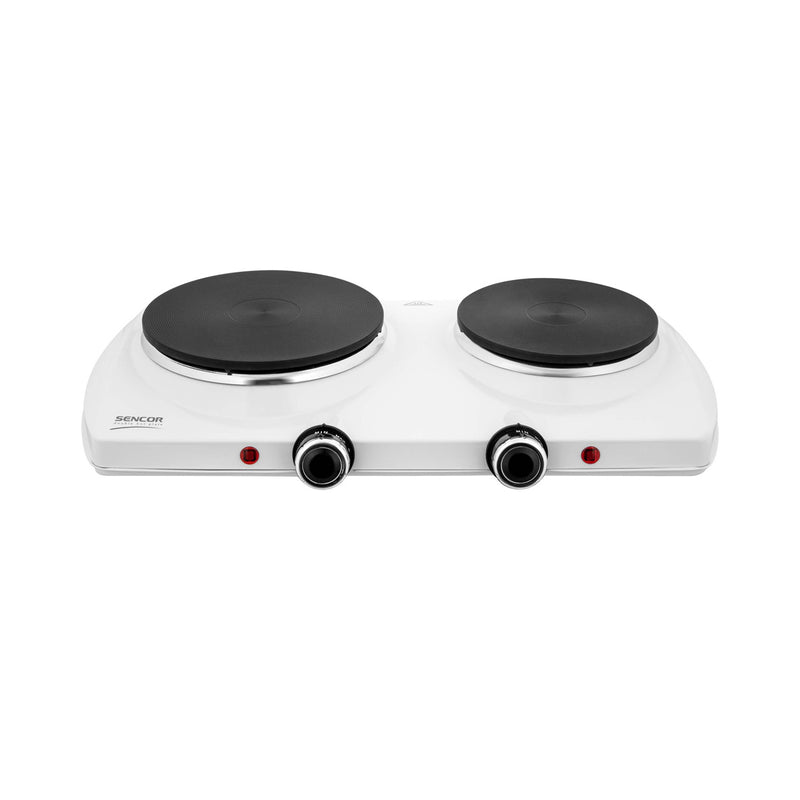 SENCOR	SCP 2253WH-EUE4 Electric Double Hotplate 2500W, White طباخ كهربائي مزدوج سنكور