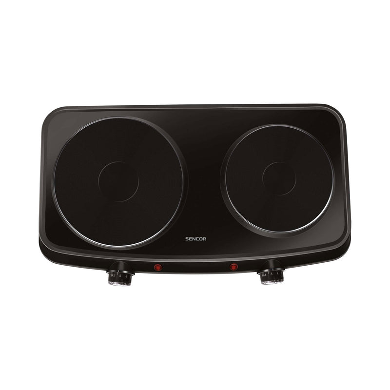 SENCOR SCP 2254BK-EUE4 Electric Double Hotplate 2500W, Black  طباخ كهربائي مزدوج سنكور