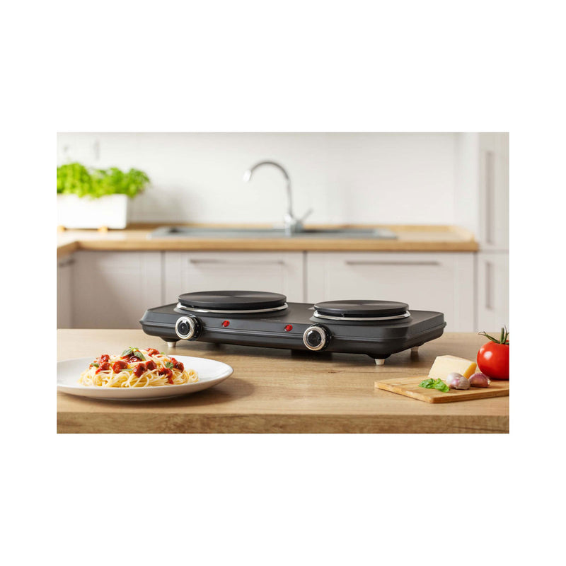 SENCOR SCP 2254BK-EUE4 Electric Double Hotplate 2500W, Black  طباخ كهربائي مزدوج سنكور