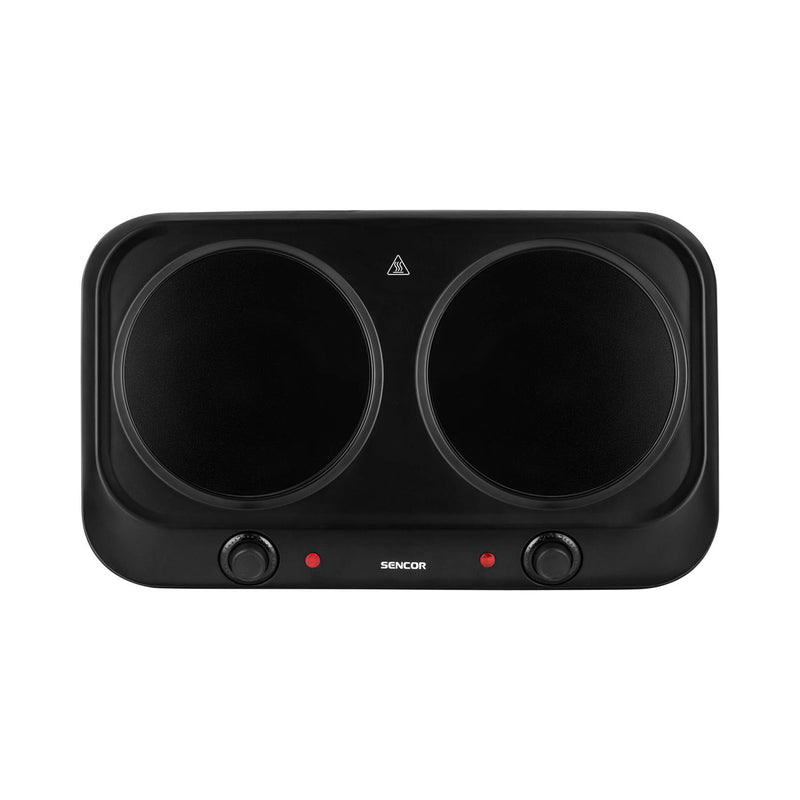 SENCOR SCP 2263BK Electric Double Hotplate 2400W, Black طباخ كهربائي مزدوج