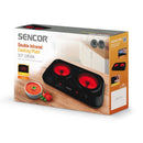 SENCOR SCP 2263BK Electric Double Hotplate 2400W, Black طباخ كهربائي مزدوج