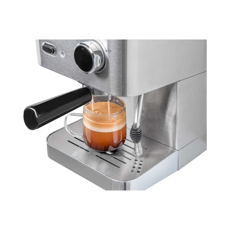 SENCOR SES 4010SS Espresso Machine 2 Cups With Steamer Tank 1.5 L, Silver ماكنة اسبيريسو كوبين سنكور