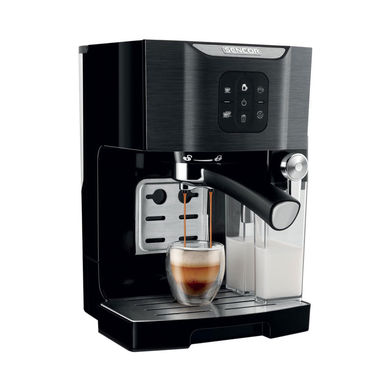 SENCOR SES 4040BK Espresso Machine 1 Cup With Steamer, Black  ماكينة اسبريسو سعة كوب واحد مع جهاز بخار سنكور