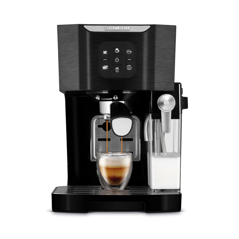 SENCOR SES 4040BK Espresso Machine 1 Cup With Steamer, Black  ماكينة اسبريسو سعة كوب واحد مع جهاز بخار سنكور