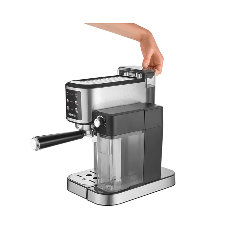 SENCOR SES 4910SS Semi-automatic espresso machine 20 bar, Silver ماكنة صنع الإسبريسو نصف أوتوماتيكية سنكور