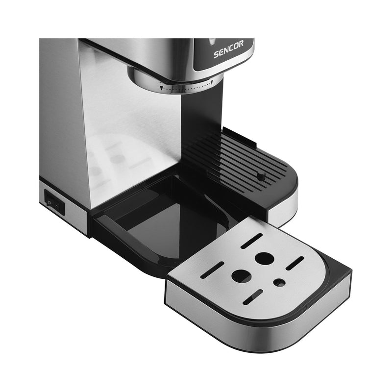 SENCOR SES 4910SS Semi-automatic espresso machine 20 bar, Silver ماكنة صنع الإسبريسو نصف أوتوماتيكية سنكور