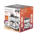 SENCOR SES 6010SS Espresso Machine With Steamer 15 Bar, Silver ماكنة صنع القهوة والاسبيريسو سنكور