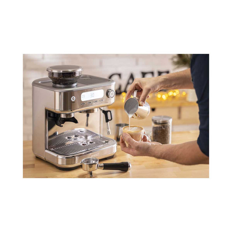 SENCOR SES 6050SS Espresso Machine With Digital Steamer 15 Bar, Silver ماكنة صنع القهوة والاسبيريسو سنكور