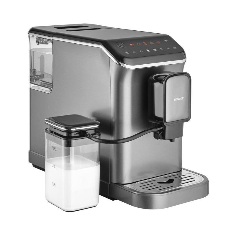 SENCOR SES 8000BK Automatic Espresso / Cappuccino machine 20 Bar, Silver ماكنة صنع القهوة سنكور