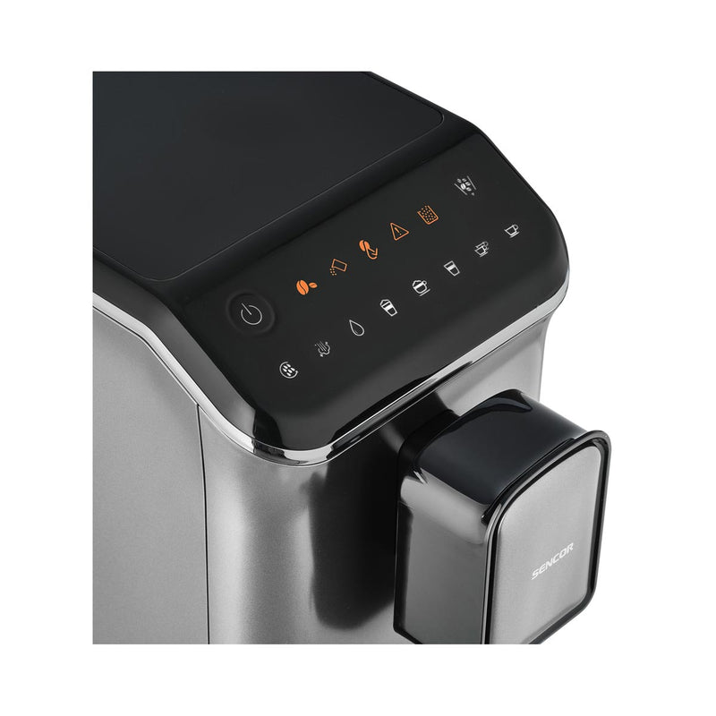 SENCOR SES 8000BK Automatic Espresso / Cappuccino machine 20 Bar, Silver ماكنة صنع القهوة سنكور
