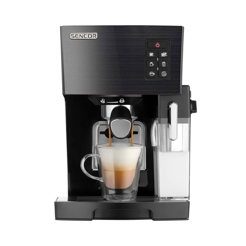 SENCOR SES 4050SS-EUE3 Espresso Maker Tank 1.4L 20 Bar 1450W, Black ماكنة اسبيريسو سنكور