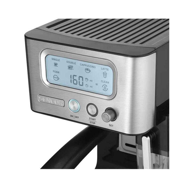 SENCOR SES 4090SS Espresso Maker Tank 1.4L 15 Bar 1450W, Black ماكنة صنع القهوة سنكور
