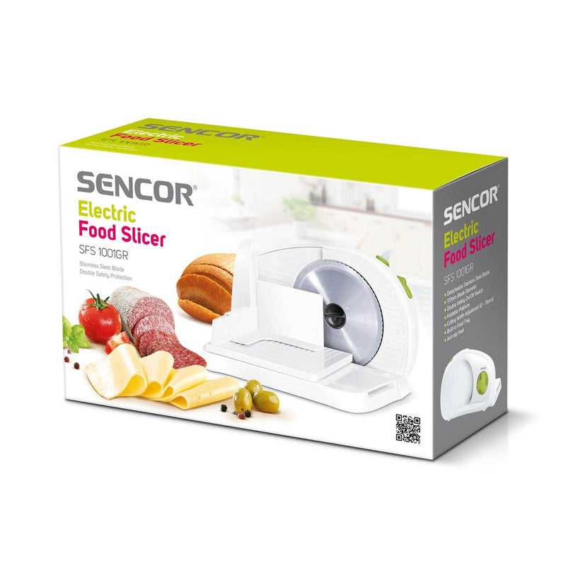 SENCOR SFS 1001GR Electric Food Slicer 100 W, Green قطاعة طعام كهربائية سنكور