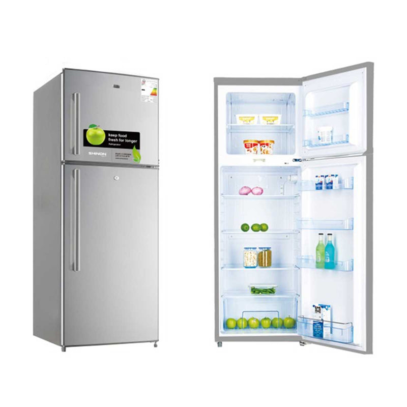 SHINON SH-352F Refrigerator Double Door  , Silver ثلاجة 18 قدم شينون