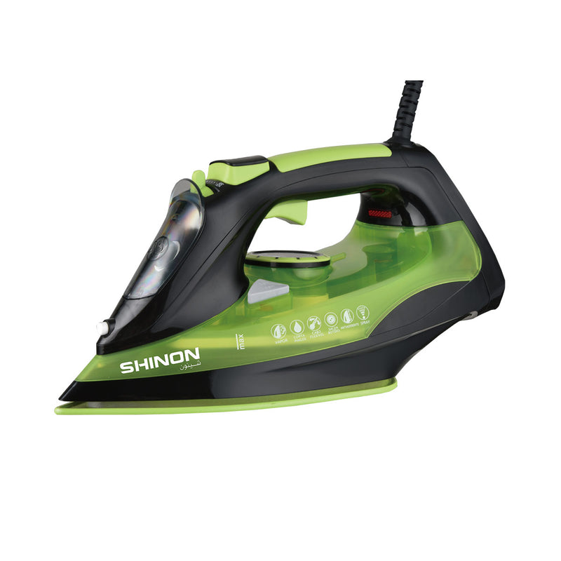 SHINON SH-6038 Steam Iron, Green مكواة شينون