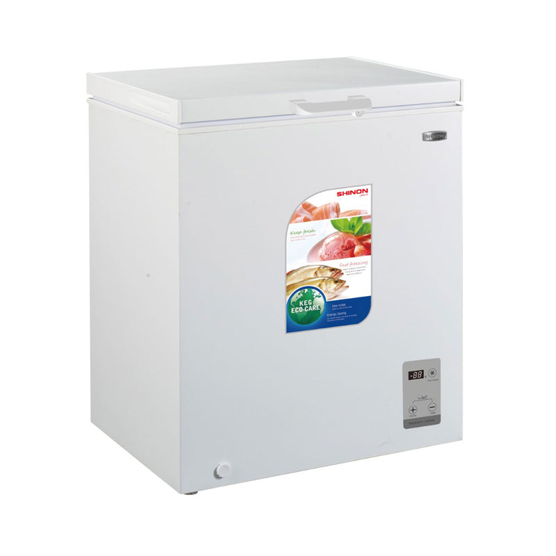 SHINON SH-HC160 Chest Freezer 160L, White مجمدة 8 قدم شينون