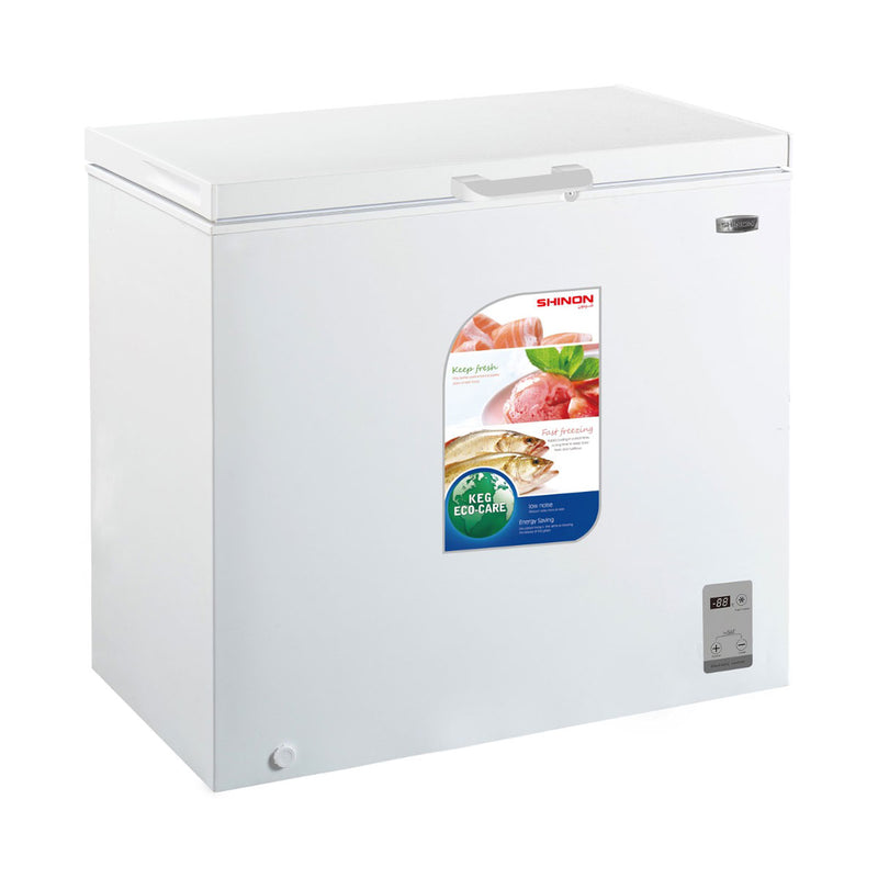 SHINON SH-HC210 Chest Freezer 210L, White مجمدة 10 قدم شينون