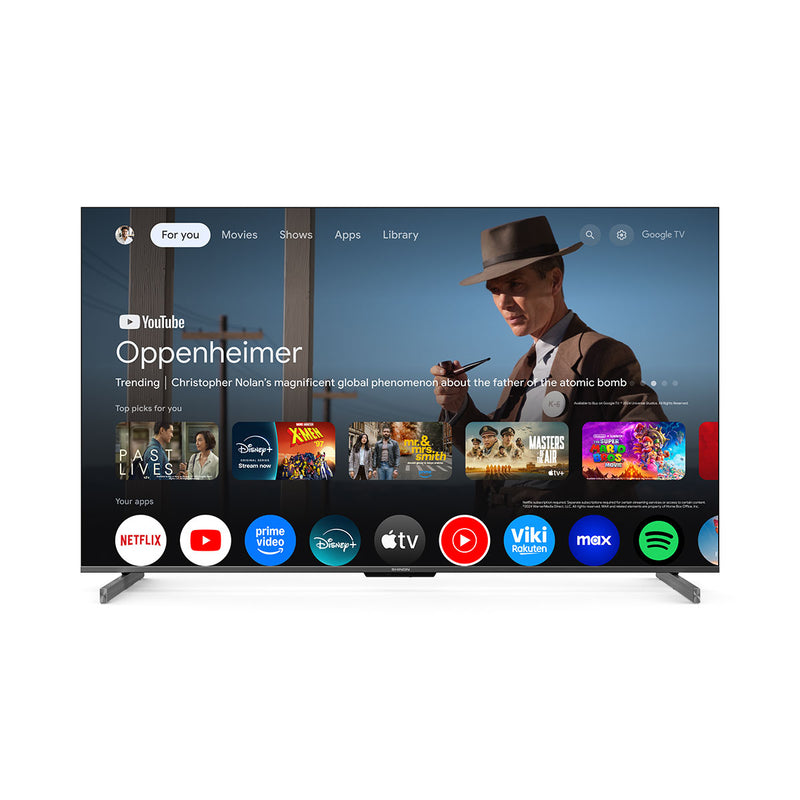 SHINON SH65SQ10SGTV 144hz Wall Paper Mini QLED Google TV, 65 Inch شاشة شينون حجم 65