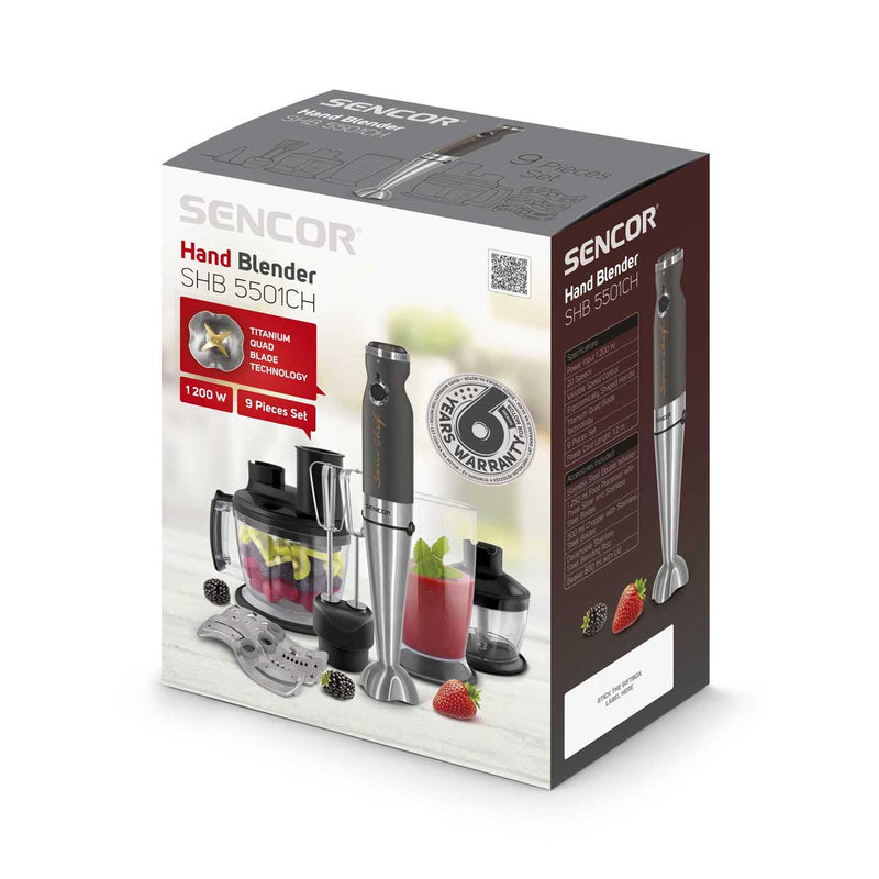 SENCOR SHB 5501CH MEG2 Hand blender 1200 W, Gray خلاط يدوي سنكور