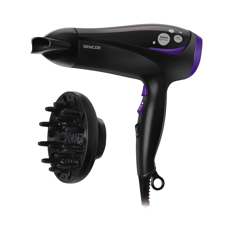 SENCOR SHD 108VT Hair dryer 2200W, Black شسوار كهربائي سنكور