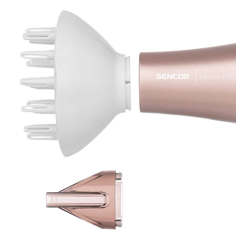 SENCOR SHD 6800RG Hair Dryer 3 Temperature Levels for Every Hair Type, Pink شسوار شعر سنكور