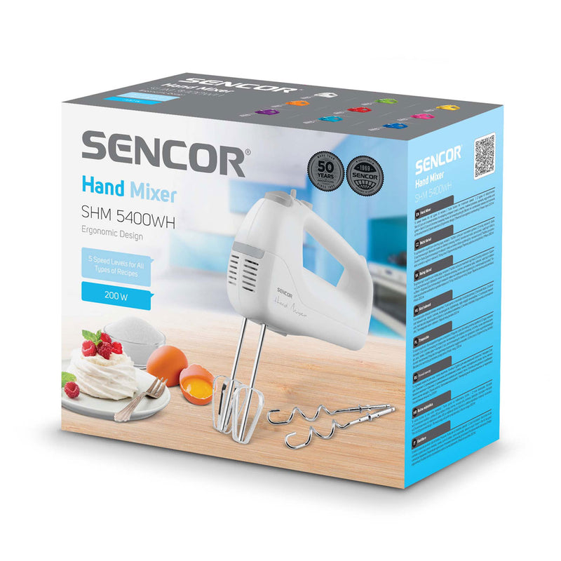SENCOR SHM 5400WH Hand Mixer 200W Power, White خلاط يدوي سنكور