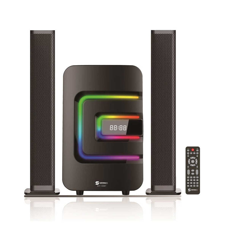 SAYONA SHT-1306BT 2.1CH Sound Bar System 7500 Watts, Black نظام مكبرات الصوت المتعددة الوسائط سايونا